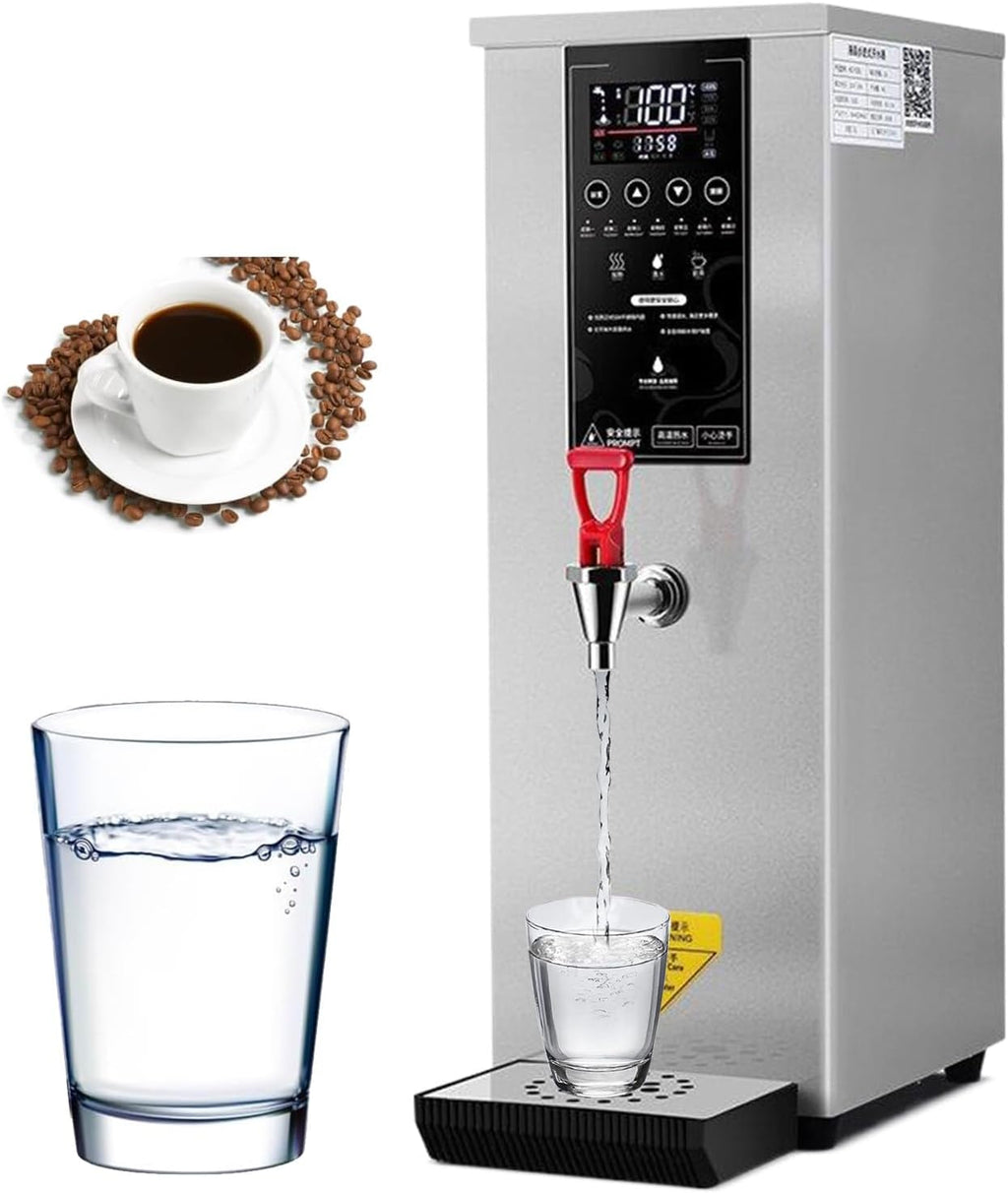 Hot Water Dispensers 25L, 3000W Electric Water Boiler and Dispenser, Commercial Water Boiler and Warmer, LCD Touch Screen, for Home & Office,Silver