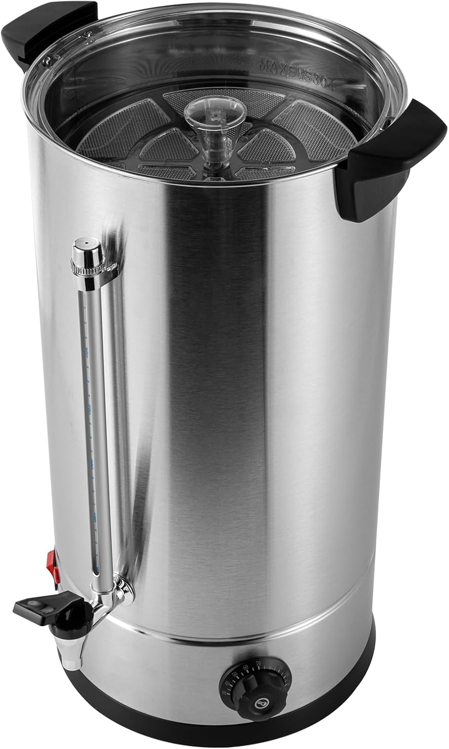 Commercial Coffee Maker, 25L/6.6Gal 110V 1.4KW Stainless Steel Coffee Urn Coffee Dispenser Hot Water Urn for Home, Party, Office, Wedding