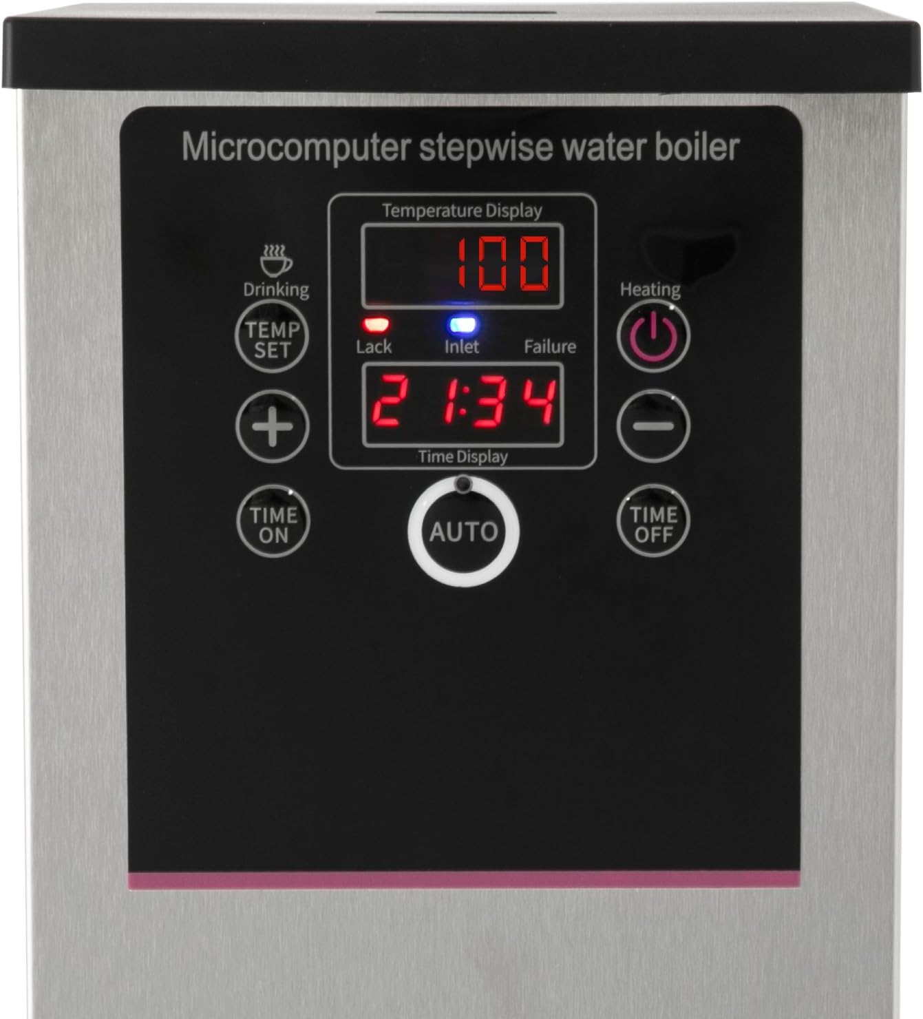 Commercial Water Dispenser,15L/3.96Gal Step-Heating Electric Water Boiler Hot Water Machine with Drip Tray,Large Instant Hot Water Dispenser for Homes Caterers Restaurants Offices (Silver)
