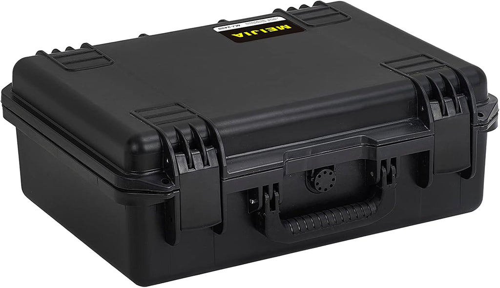 MEIJIA Premium Waterproof Hard Compact Camera Case with customizable fit foam,Full Protection with Light&Convenient Design,19.3'x15.25'x7.3'.,Elegant Black