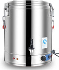 Commercial-Grade Large Capacity Hot Water Urn (40L/50L/60L/70L) | 8-15 Gallon Stainless Steel Boiler Dispenser with Precision Temperature Control (30°C-110°C) for Cafes, Offices, Events