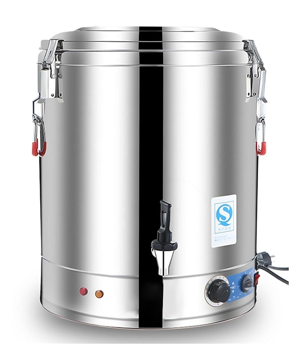 Commercial Hot Water Urn Dispenser, 40L 50L 60L 70L Large Capacity Stainless Steel Beverage Boiler with Temperature Control (86-230°F) for Coffee, Office, Restaurant, Home Use