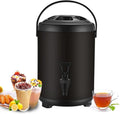 Urn Boiler Hot and Cold Water Dispenser Stainless Steel Tea Hot Water Bottle with Faucet Portable Handle Large Capacity Sealing (B 8L)