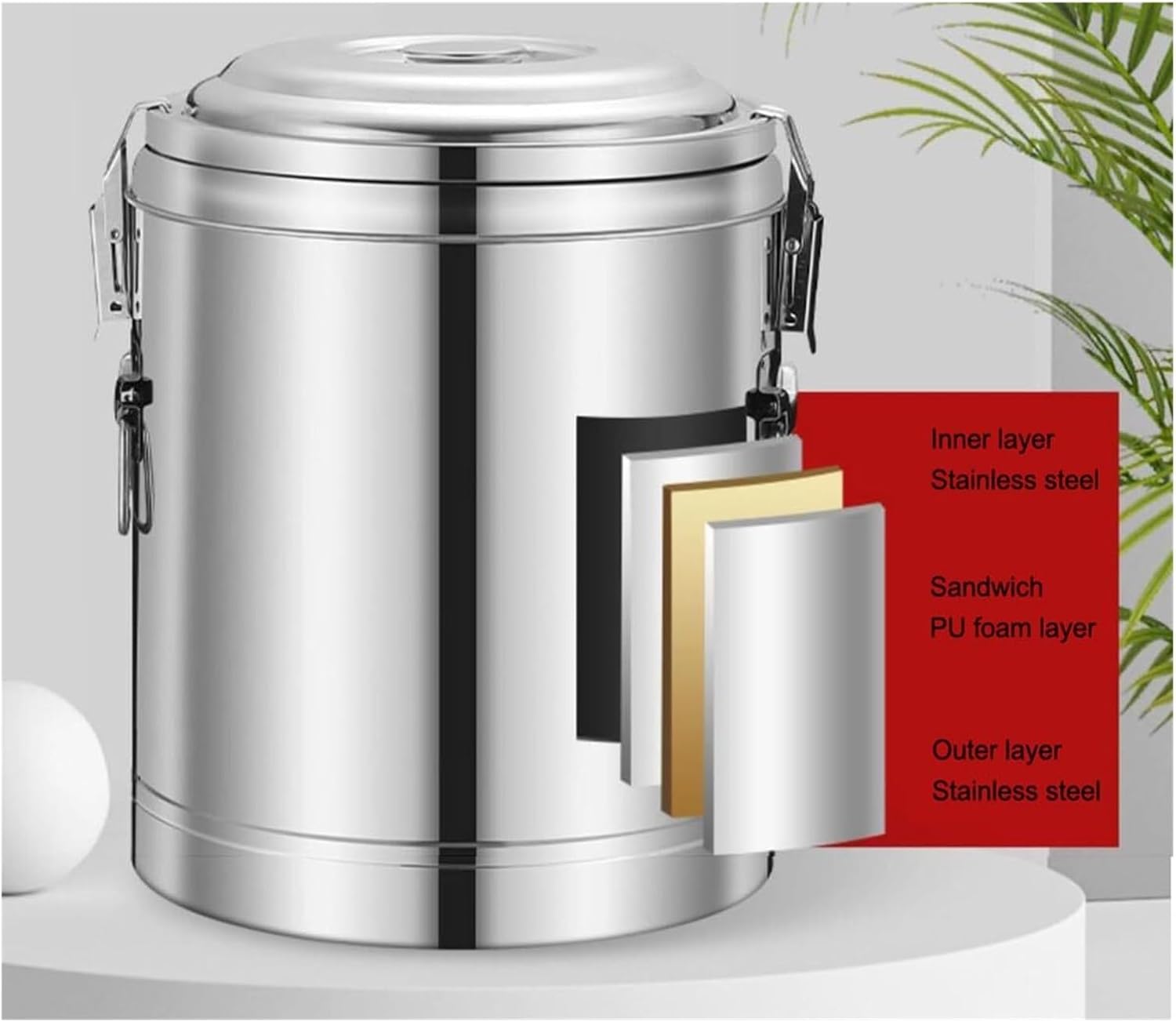 Insulated Beverage Dispenser with Spigot, Commercial & Office Hot & Cold Drink Dispenser, Large Capacity Stainless Steel Drink Dispenser for Water, Coffee, Tea, Parties, Events