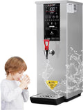 60L/H Commercial Electric Hot Water Dispenser with Built-in Water Purifier - LCD Touchscreen, Auto Boiling,2500W (Silver 220V)