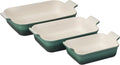 Le Creuset Stoneware Heritage 3-Piece Rectangular Baking Dish Set, Artichaut