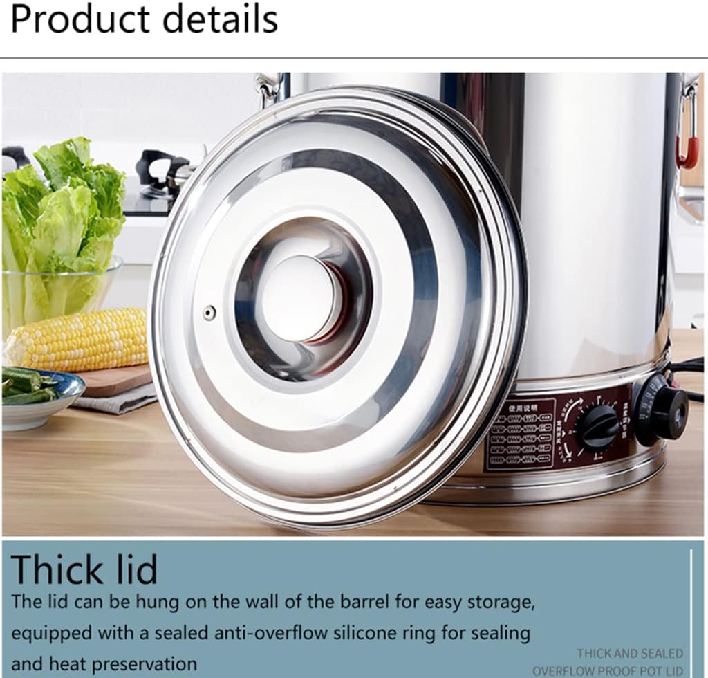 50L Commercial Electric Hot Water Urn - Stainless Steel Insulated Tea Urn for Catering, Restaurant, Beverage Shop & Party - Large Capacity Heating Solution