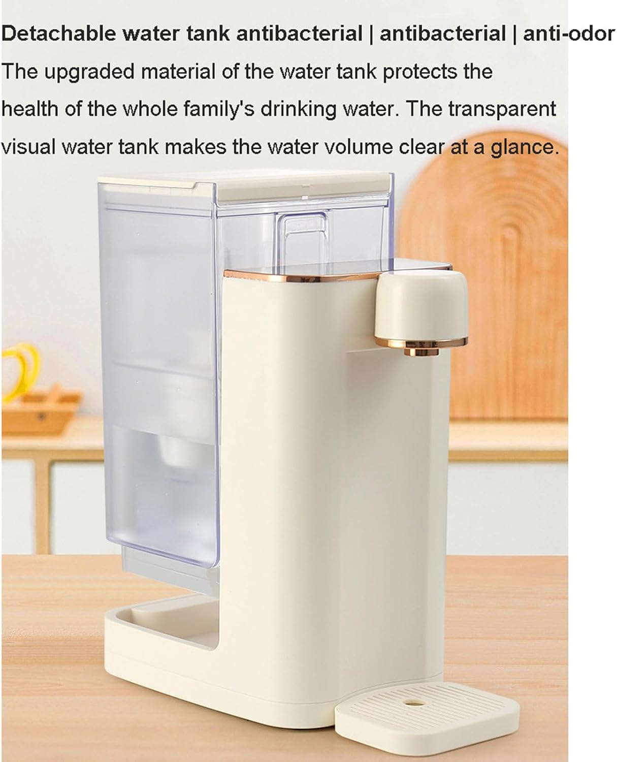 2000W Electric Instant Hot Water Dispense, 3S Quick Heat And 5-level Temperature Control, LED Smart Touch Screen, for Cafe Office or Travel