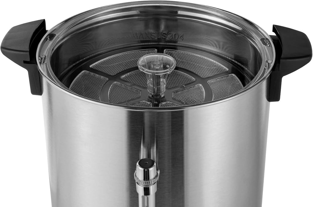 25L/6.6gal Commercial Coffee Urn Grade Stainless Steel Electric Tea Kettle Hot Water Boiler Commercial Catering Hot Water Kettle Electric Coffee Urn for Home Party Office 150 Cups