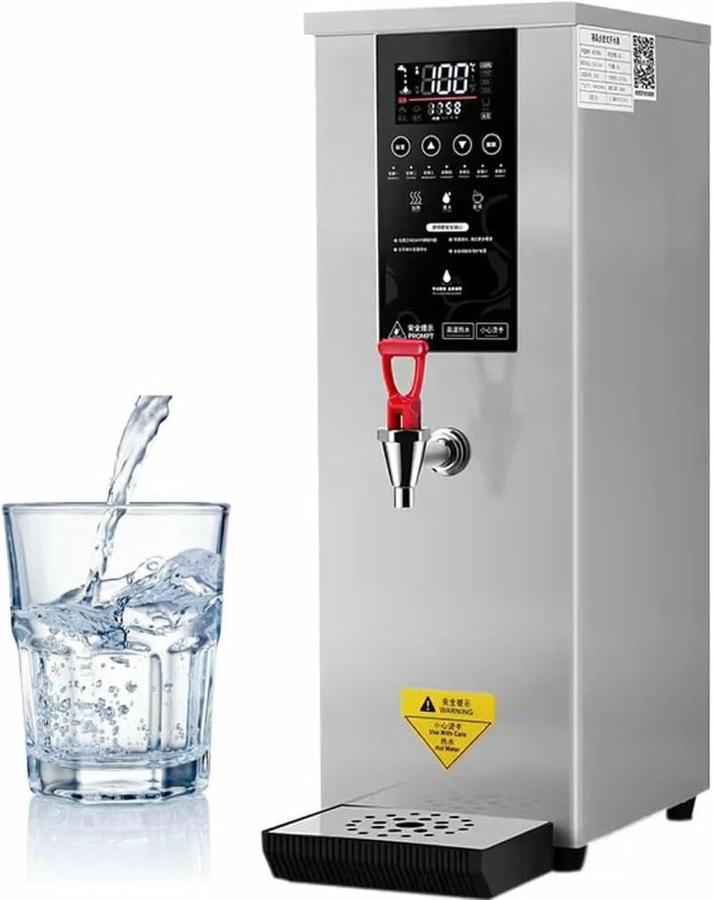 3000W Commercial Hot Water Dispense Boiler, 60L/H Stainless Steel Drinking Hot Water Boiling Machine, Coffee Making Water Heater for Tea Coffee/Dessert Shop Hotel