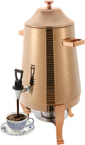 3.43Gal/13L Hot Water Urn, Stainless Steel Commercial Coffee Urn, Electric Hot Water Dispenser for Tea Milk, Industrial Coffee Maker with Stand and Spigot for Parties Catering (Rose Gold)