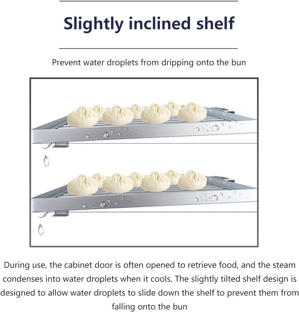 Commercial Bun Steamer, Electric Hot Food Warmer, 5-Layer Steamed Bun Warmer Machine, 1200w 30-110℃ Temperature Range, Ideal for Store Buffet Restaurant