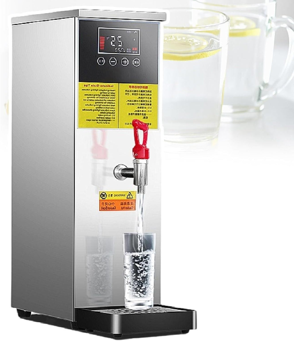 Stepping Type Boiling Water Machine, Automatic Boiling Water Machine, Water Boiler, LCD Display, Stainless Steel Liner, Temperature Control, for Coffee, Tea, Milk, Hot Drinks(Silver,40l)