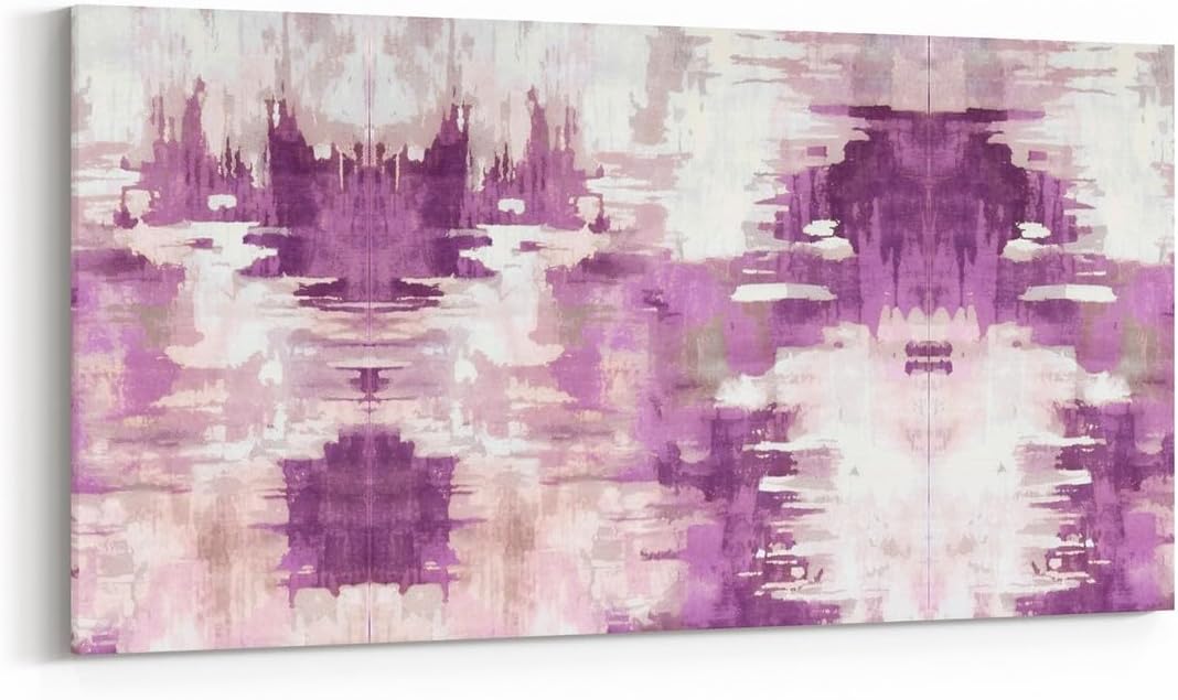 Erosebridal Violet Purple Abstract Wall Decor 58'x29',Ombre Watercolor Pastel Large Canvas Wall Art for Girls Women Female,Modern Gradient Poster Print,Elegant Brush Artwork Framed Canvas Prints