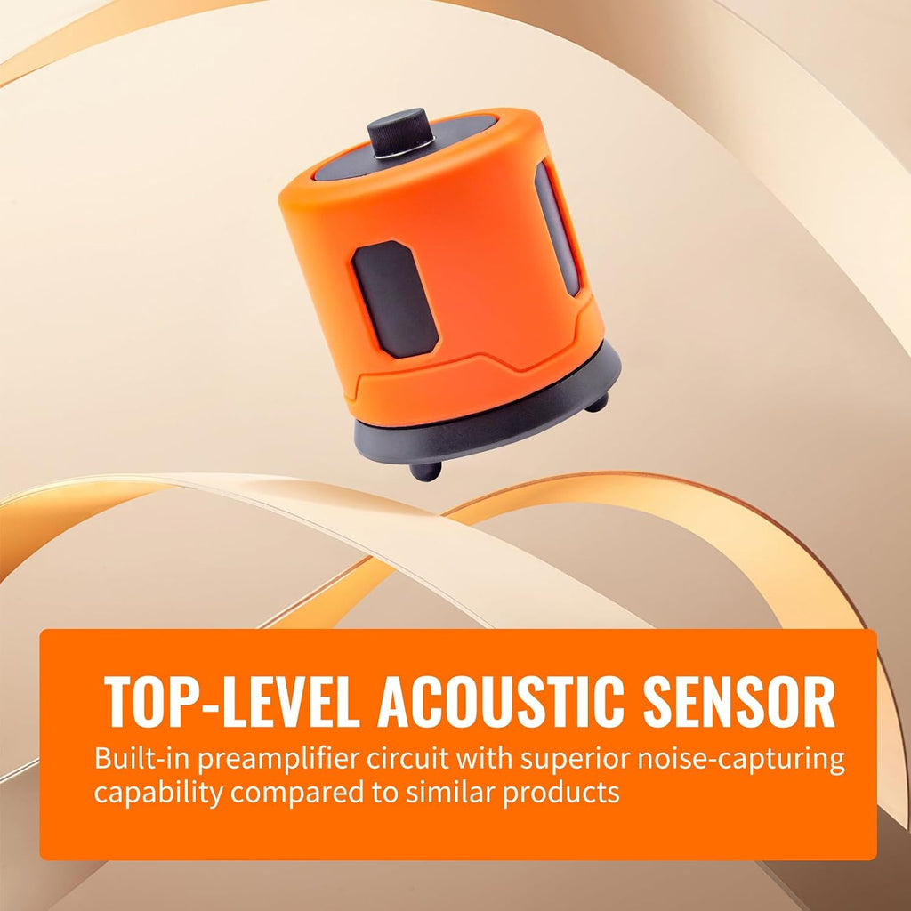 Underground Water Leak Detectors for Home and Outdoor PQ125D Wall Pipe Water Leakage Detection with Touchscreen Earphone and Carrying Case Multi Sensor Acoustic Pipeline Sound Intensifier