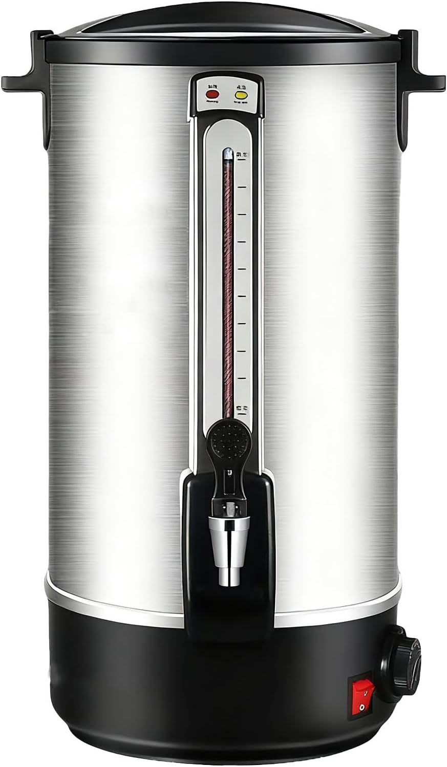 Stainless Steel 20 L Coffee Urn Removable Filter for Easy Cleanup, Two Way Dispenser with Cool-Touch Handles Electric Coffee Maker Urn, Stainless Steel 35L
