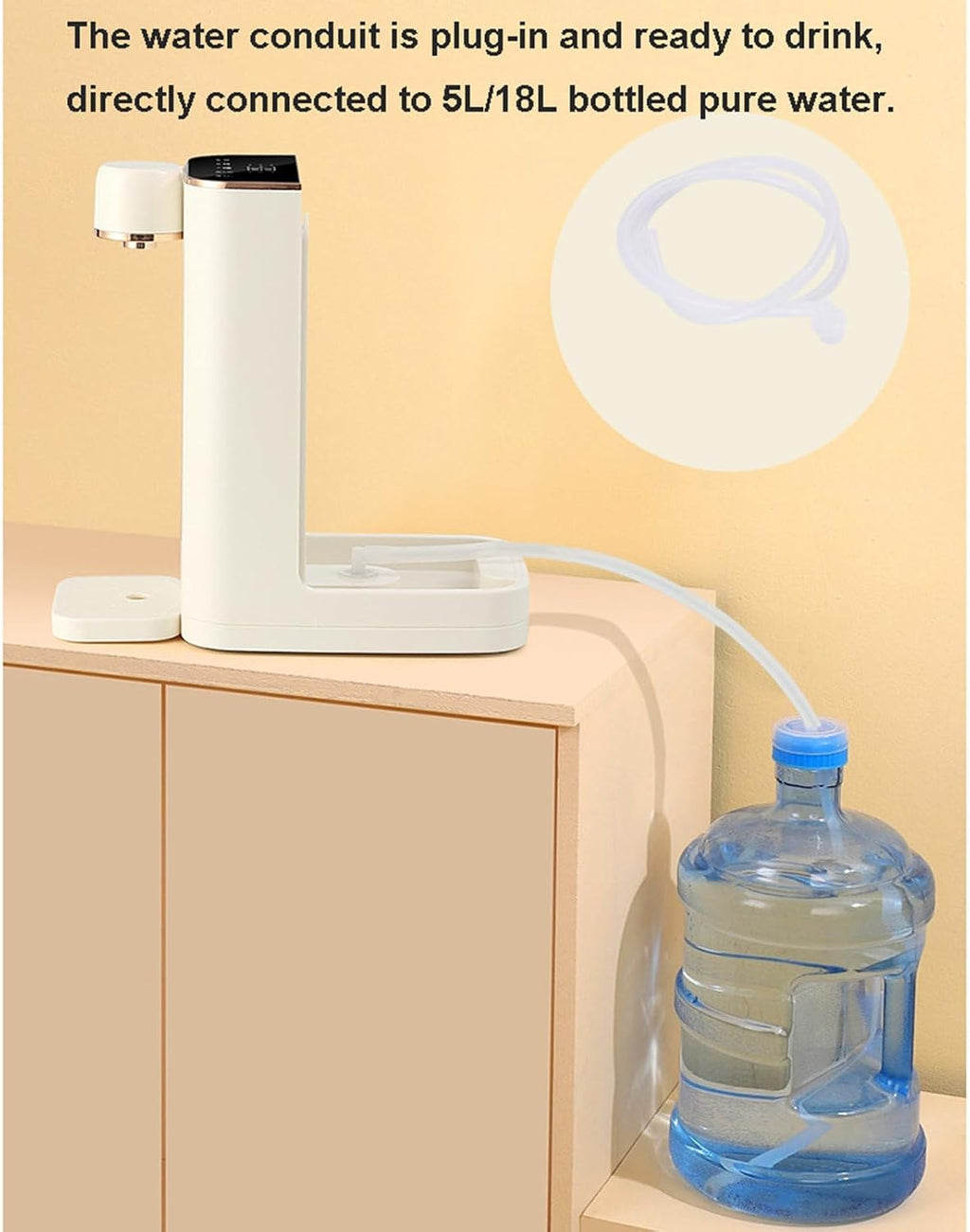 2000W Electric Instant Hot Water Dispense, 3S Quick Heat And 5-level Temperature Control, LED Smart Touch Screen, for Cafe Office or Travel