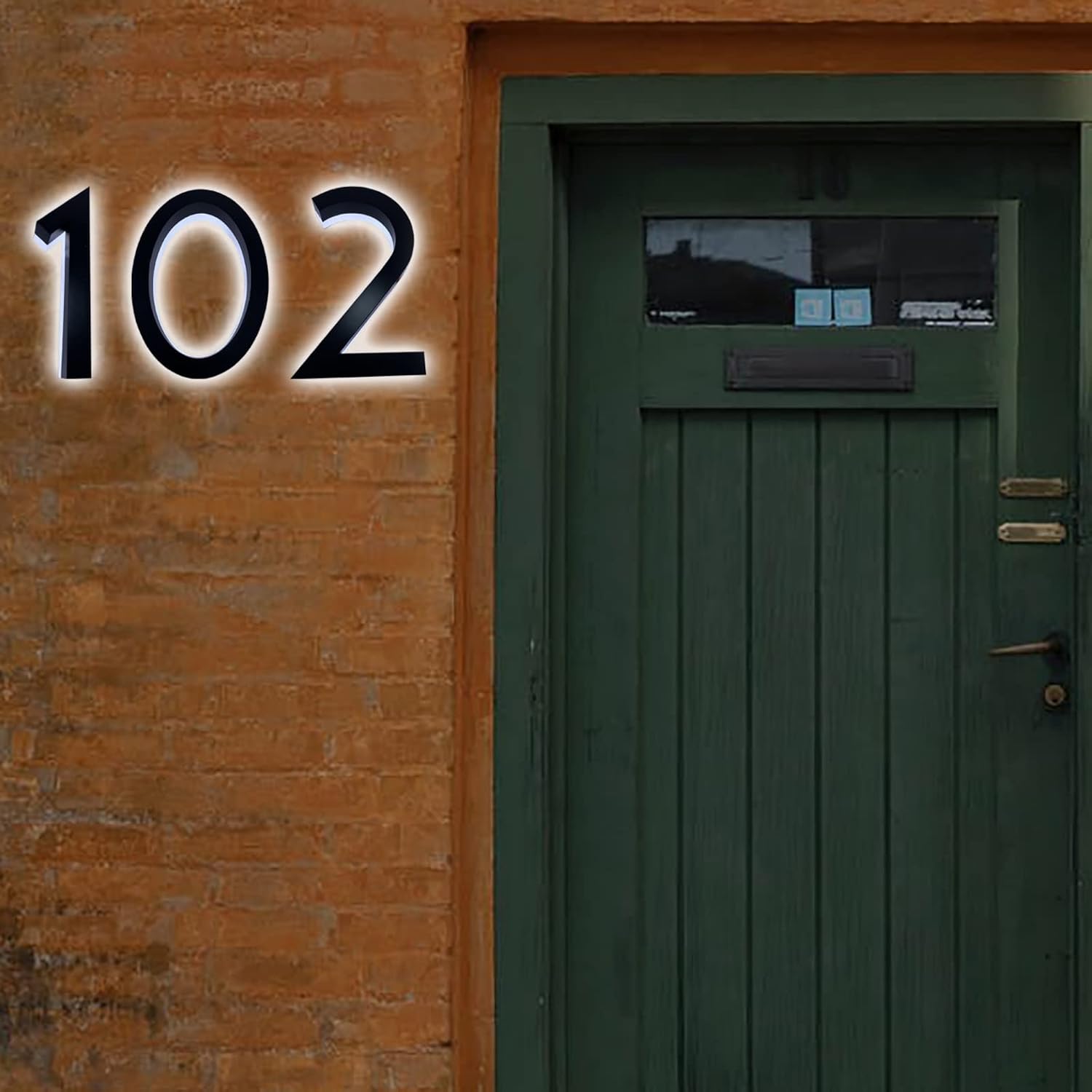 Stainless Steel Illuminated Address Signs For House 20', Backlit LED House Number, Light Up Address Numbers For Outside, Lighted House Numbers For Modern,T