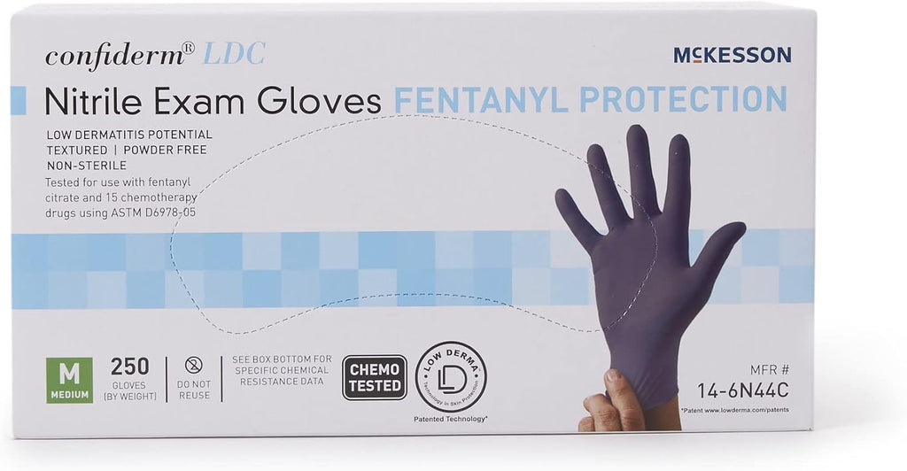 McKesson Confiderm LDC Nitrile Exam Glove Standard Cuff Length