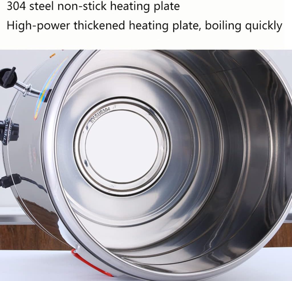 Commercial Electric Insulated Beverage Dispenser, 30L Stainless Steel Catering Urn with Faucet, Hot Water Insulation Barrel for Restaurants & Shops, Efficient Catering Solution