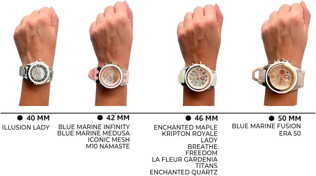 MULCO Le Fleur Gardenia Women's Watch – 43 mm Stainless-Steel Case, Rose-Gold Bezel, Mother-of-Pearl Dial with Crystal Accents, Pure Silicone Strap, Quartz Multifunction Movement, 10 ATM Waterproof
