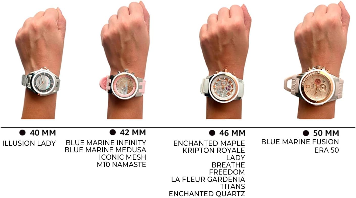 MULCO Le Fleur Gardenia Women's Watch – 43 mm Stainless-Steel Case, Rose-Gold Bezel, Mother-of-Pearl Dial with Crystal Accents, Pure Silicone Strap, Quartz Multifunction Movement, 10 ATM Waterproof
