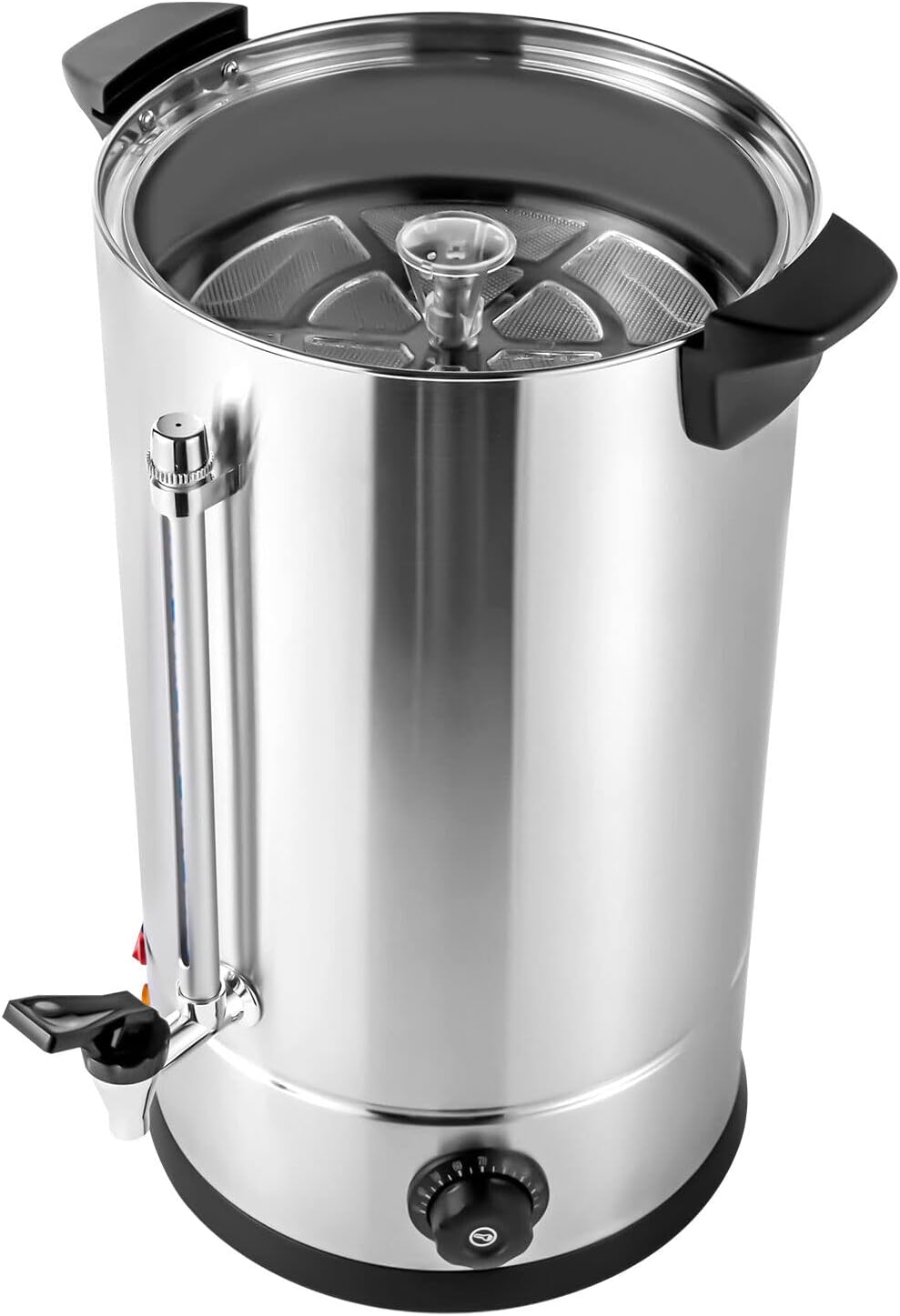 15L Commercial Coffee Maker Machine Urn, Boiling &Insulation,1300W Electric Hot Water Urn for Tea, Beverage at Event Catering Stainless Steel Automatic Percolator Hot Water Dispenser,W/Faucet & Filter