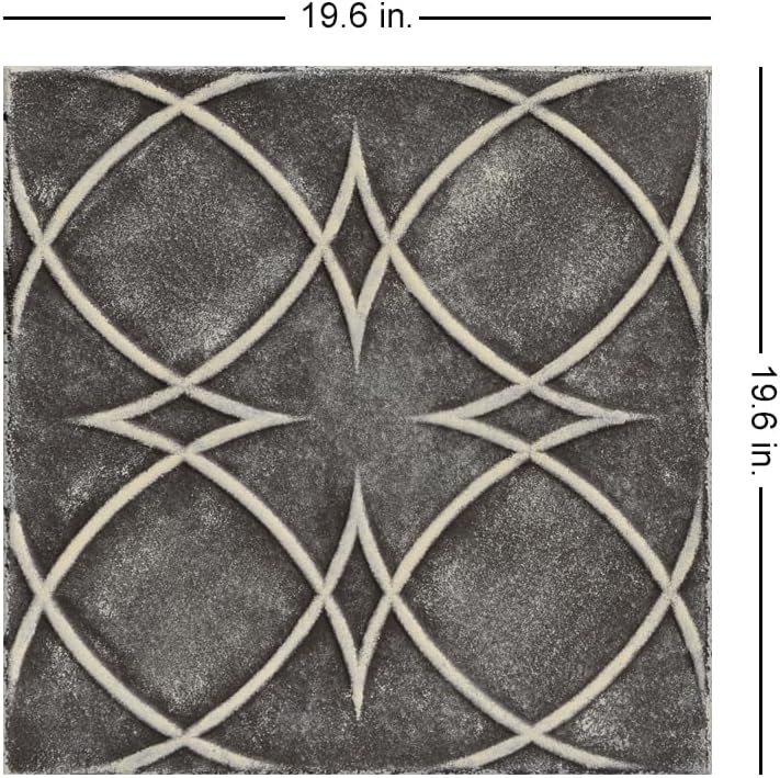 À LA MAISON CEILINGS R82 Circles and Stars Foam Glue-up Ceiling Tile (128 sq. ft./Case), Pack of 48, Brown Beige