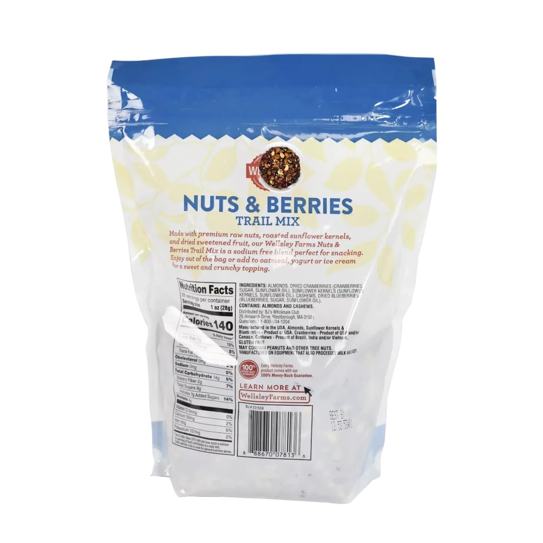 Wholesome Nut Mix with Sea Salt, 20 oz (26 Ounce (2 Pack), Nuts & Berries)