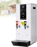 Commercial Hot and Cold Water Faucet 50l/h Electric Water Boiler and Water Dispenser,Stainless Steel Inner Liner, LCD Display,Comes with Filter (White)