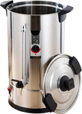 Commercial Catering Boiler, Electric Hot Water Boiler Dispenser, Boiling Water Bucket, 30-110°C Temperature Control Knob, for Brewing/Buffet,26L