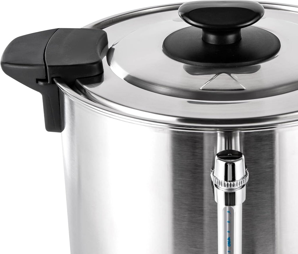 12L Commercial Coffee Maker Stainless Steel Large Coffee Urn with Percolator Electric Hot Water Dispenser for Party Office Wedding