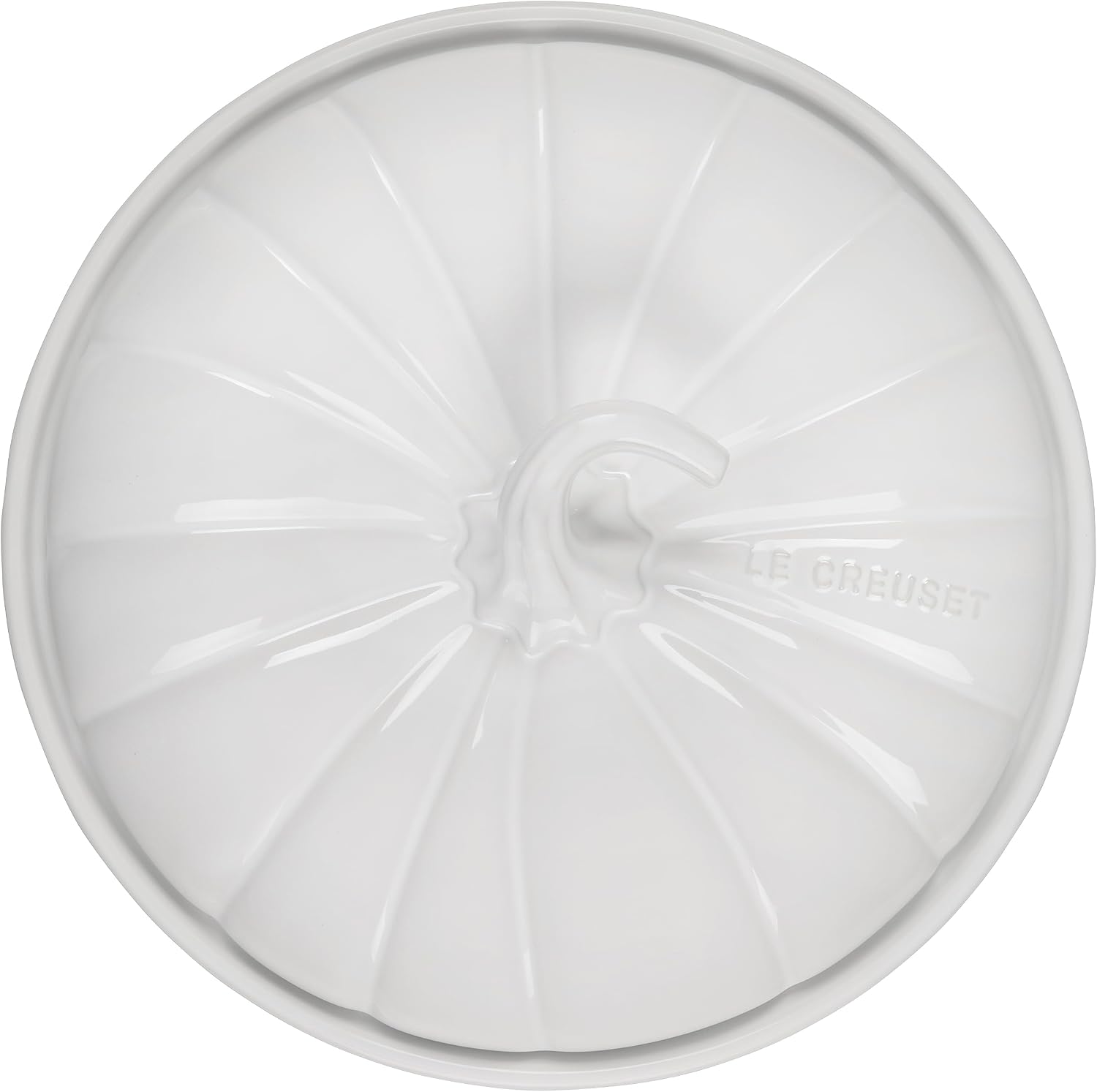 Le Creuset Stoneware Figural Pumpkin Baker with Lid, 9', White
