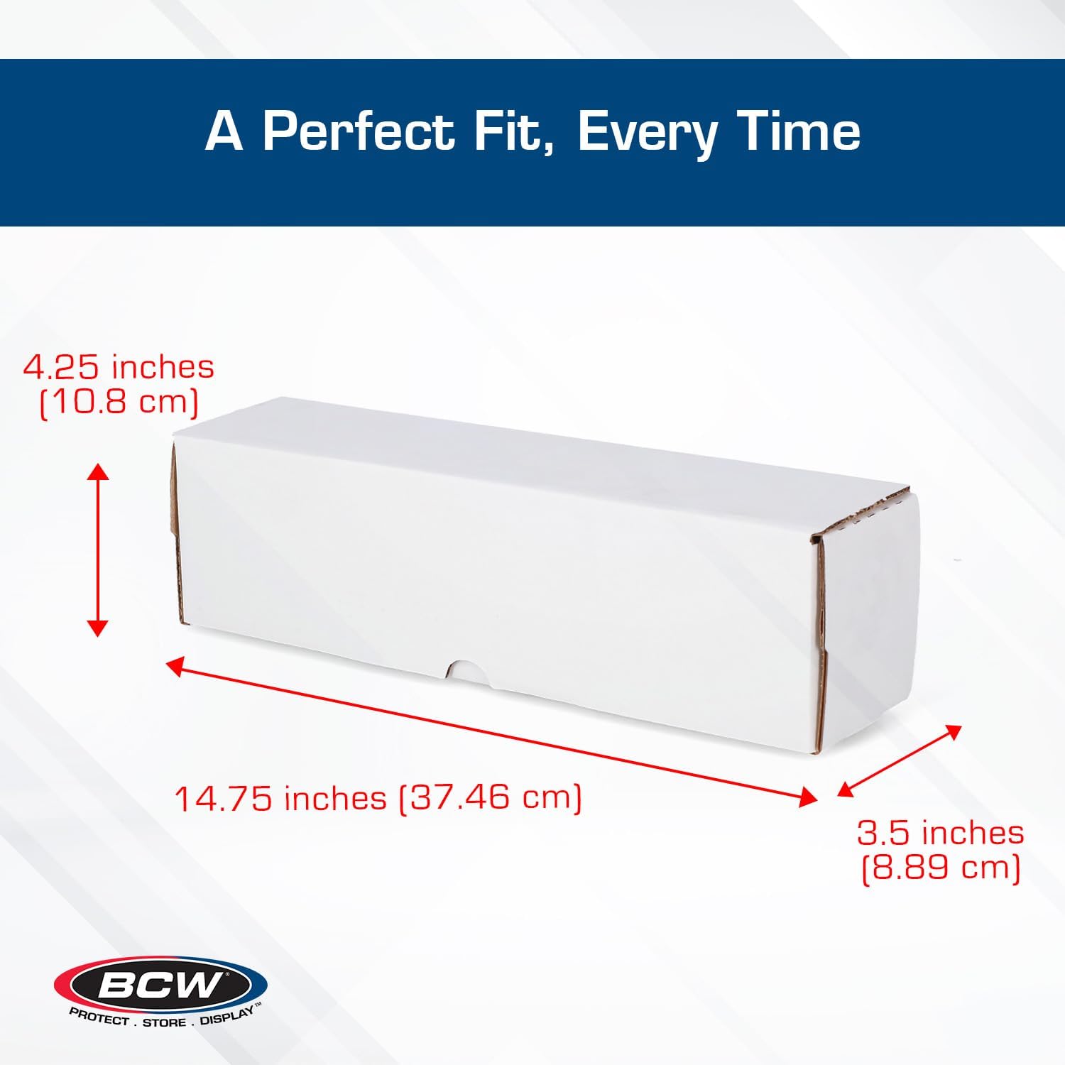 BCW 14-Inch Toploader Storage Box - 25 Pack | Holds 210 Toploaders | Durable Cardboard Organizer for Sports & Trading Cards
