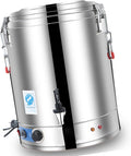 Stock Pot - 30L/40L/50L/60L Hot Water Boiler Dispenser, Stainless Steel Commercial Large Capacity Catering Urn, 30-110°C Temperature Control for Cafe, Office, Home(40L)
