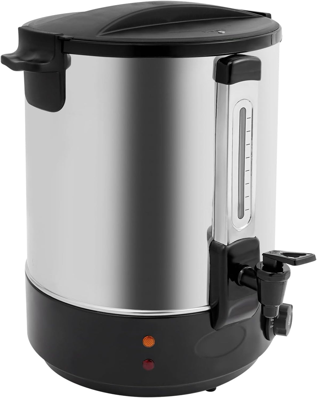 Commercial Hot Water Dispenser, 5 Gallon Stainless Steel Electric Heat Preservation Bucket, Large Hot Coffee Dispenser for Buffet, Hotel, Restaurant, Adjustable Temperature 86-230 ℉ (Black)