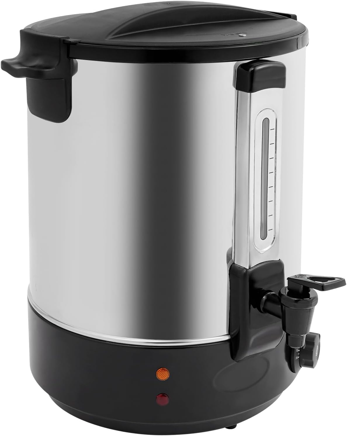 Commercial Hot Water Dispenser, 5 Gallon Stainless Steel Electric Heat Preservation Bucket, Large Hot Coffee Dispenser for Buffet, Hotel, Restaurant, Adjustable Temperature 86-230 ℉ (Black)
