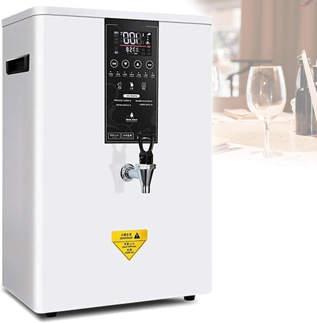 Water Output Commercial Electric Hot Water Dispenser Boiler,Professional Commercial Electric Hot Water Dispenser, for Tea Coffee,Dessert Shop(White) A