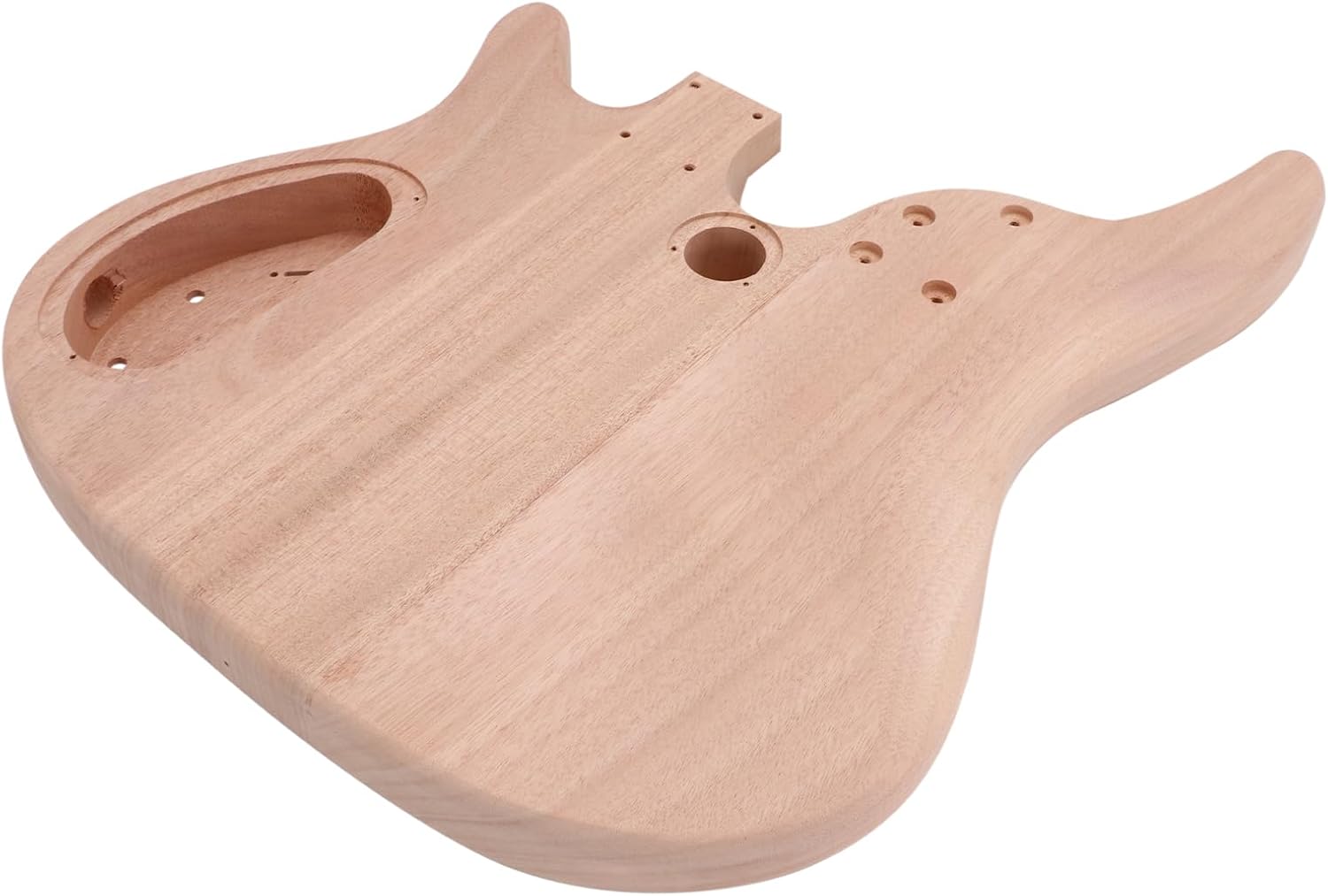 Double Neck DIY Electric Guitar and Bass Kit 6 String and 4 String Guitar Kit Right Handed with Mahogany Body Mahogany Neck Rosewood Fretboard Chrome Hardware Build Your Own Bass and Guitar.