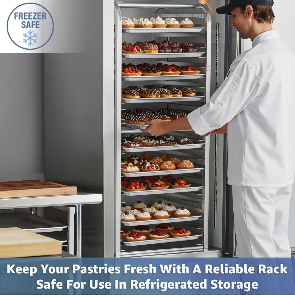 24 Pan Aluminum Commercial Baking Rack – Heavy Duty Bun Pan Sheet Rack for Restaurant Kitchens NSF