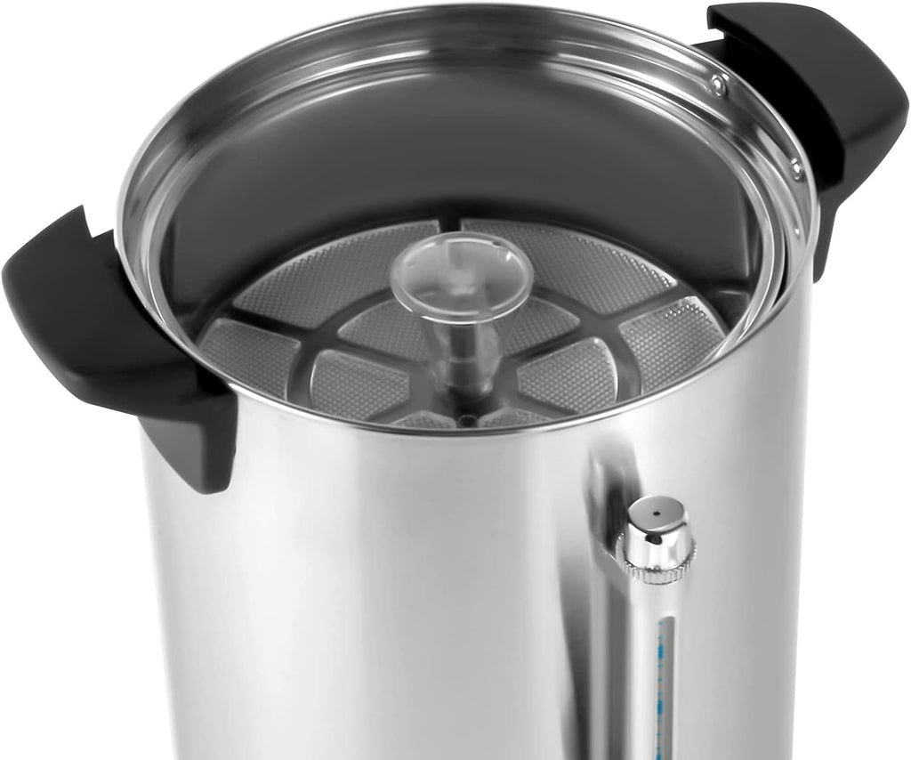 Large Coffee Dispenser, Automatic Hot Water Dispenser, Tea Dispenser, Commercial Grade Stainless Steel Coffee Urn, for Home, Party, (10L)