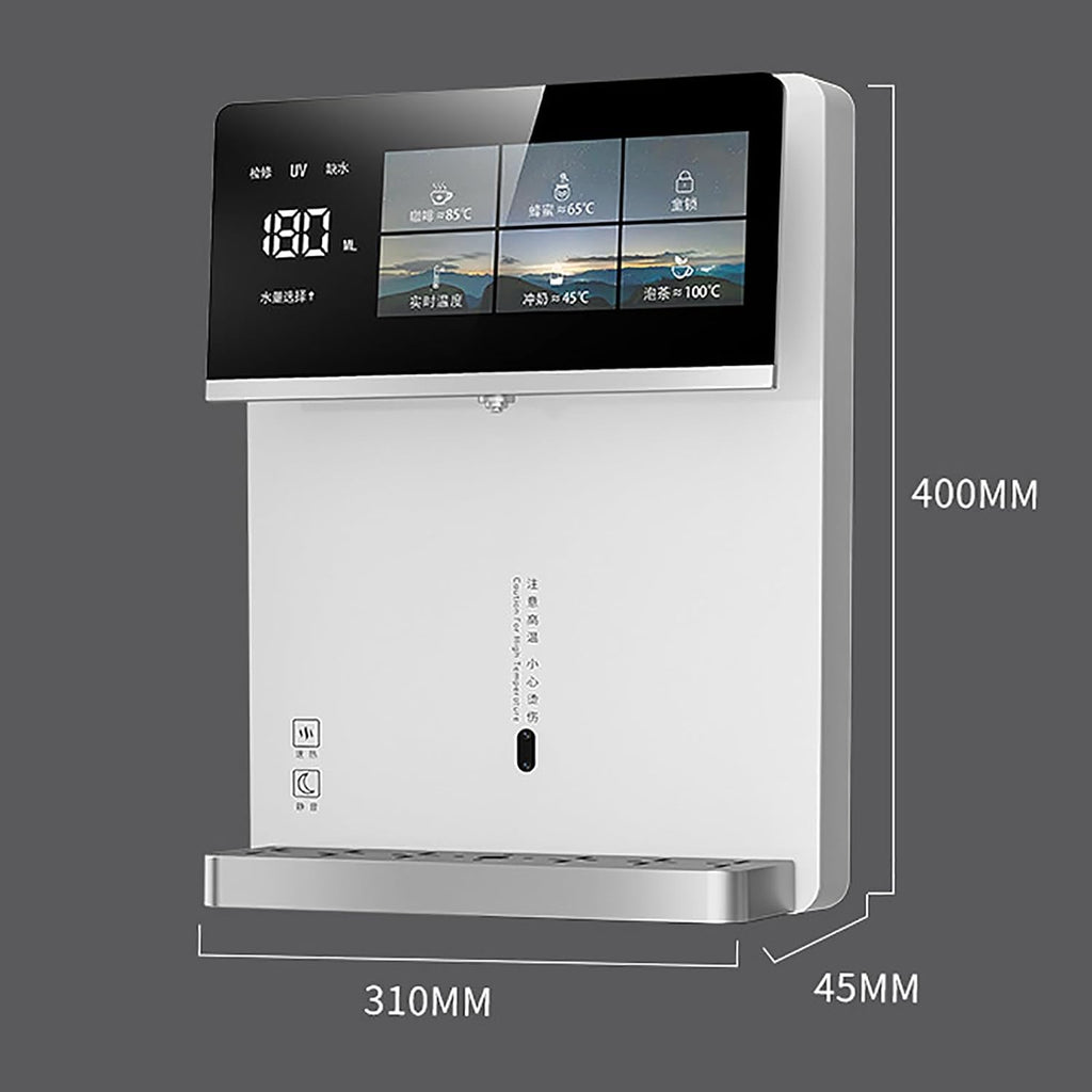Wall-Mounted Hot Water Dispenser, Instant Water Boiler Lectric Kettles, Touch Screen, with Child Lock, 5 Levels Temperature Control+ 4rd Level Water Volume Control, for Office,B