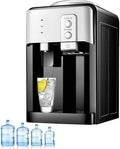 Electric Water Dispenser, Desktop Water Dispenser Cold Hot Ice Water Cooler Heater Drinking Fountain for Home Hotel Coffee Tea Bar (Black Cold/Warm/hot)