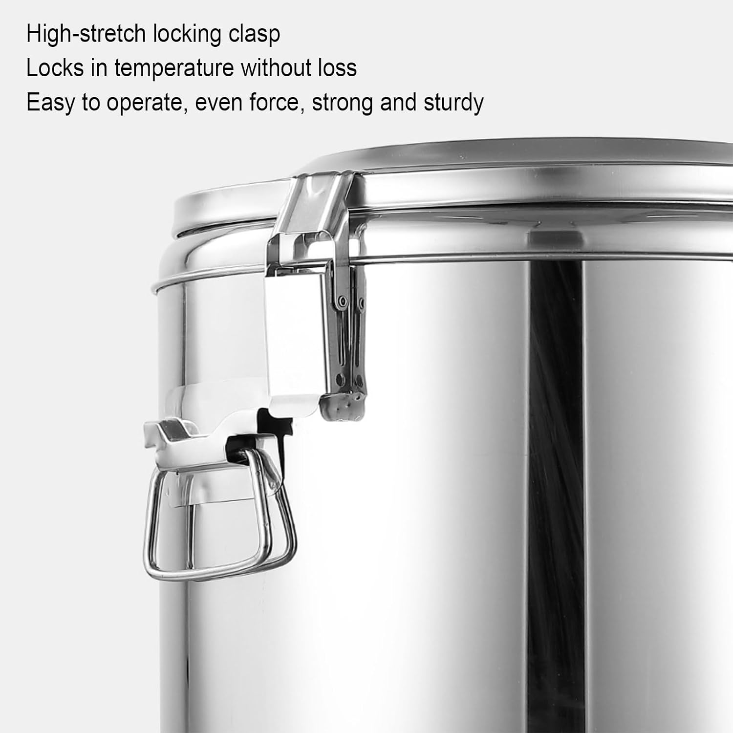 EMYJAY Stainless Steel Insulated Barrel, Insulated Drink Dispenser Thermal Hot and Cold Milk Dispenser Hot Water Dispenser for Party Tea Milk LYWY (Color : Silver, Size : 10L)