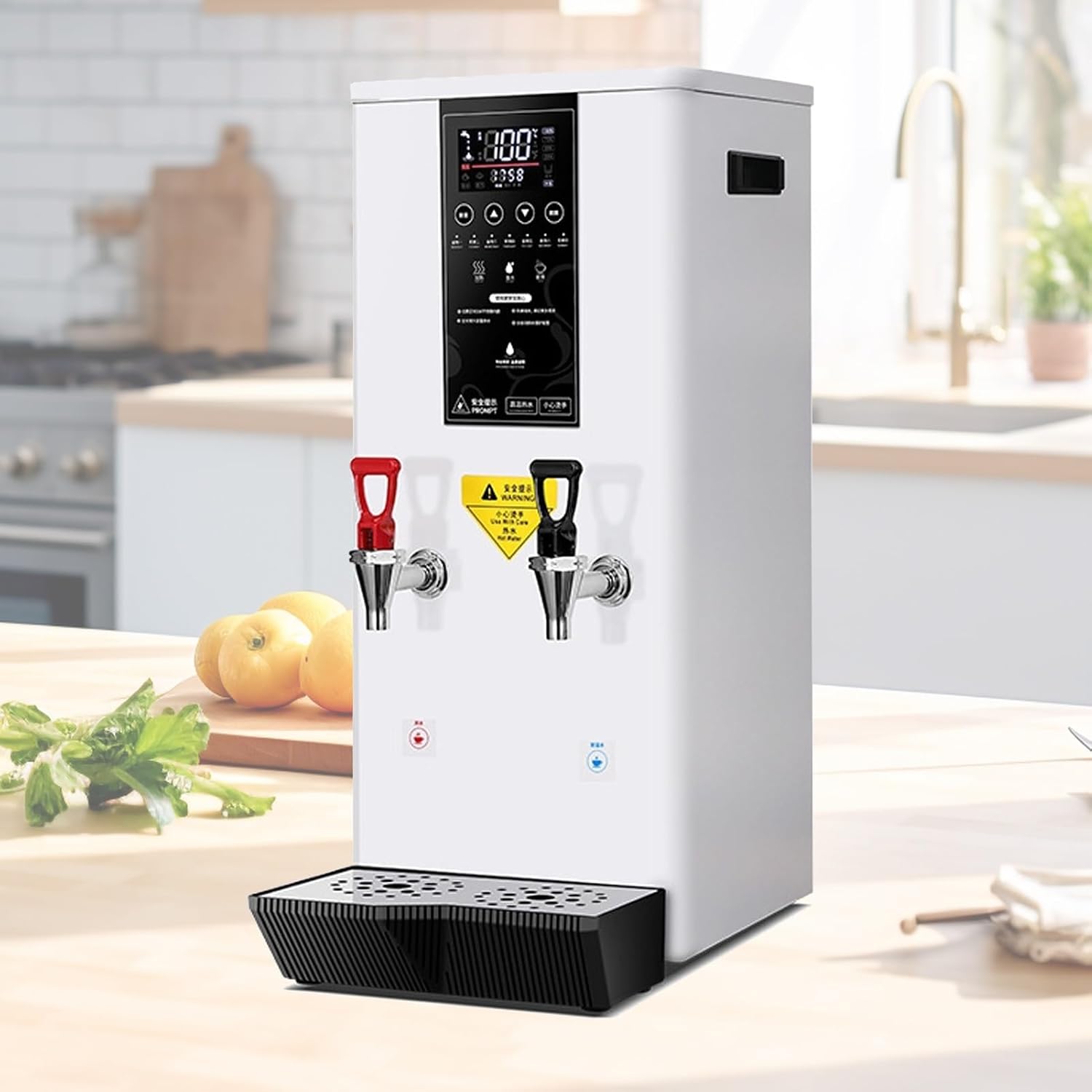 Water Boiler with Filter Eletric Hot Water Dispenser 50L/H Automatic 2500W Heating for Restaurant, Home, Office (White)