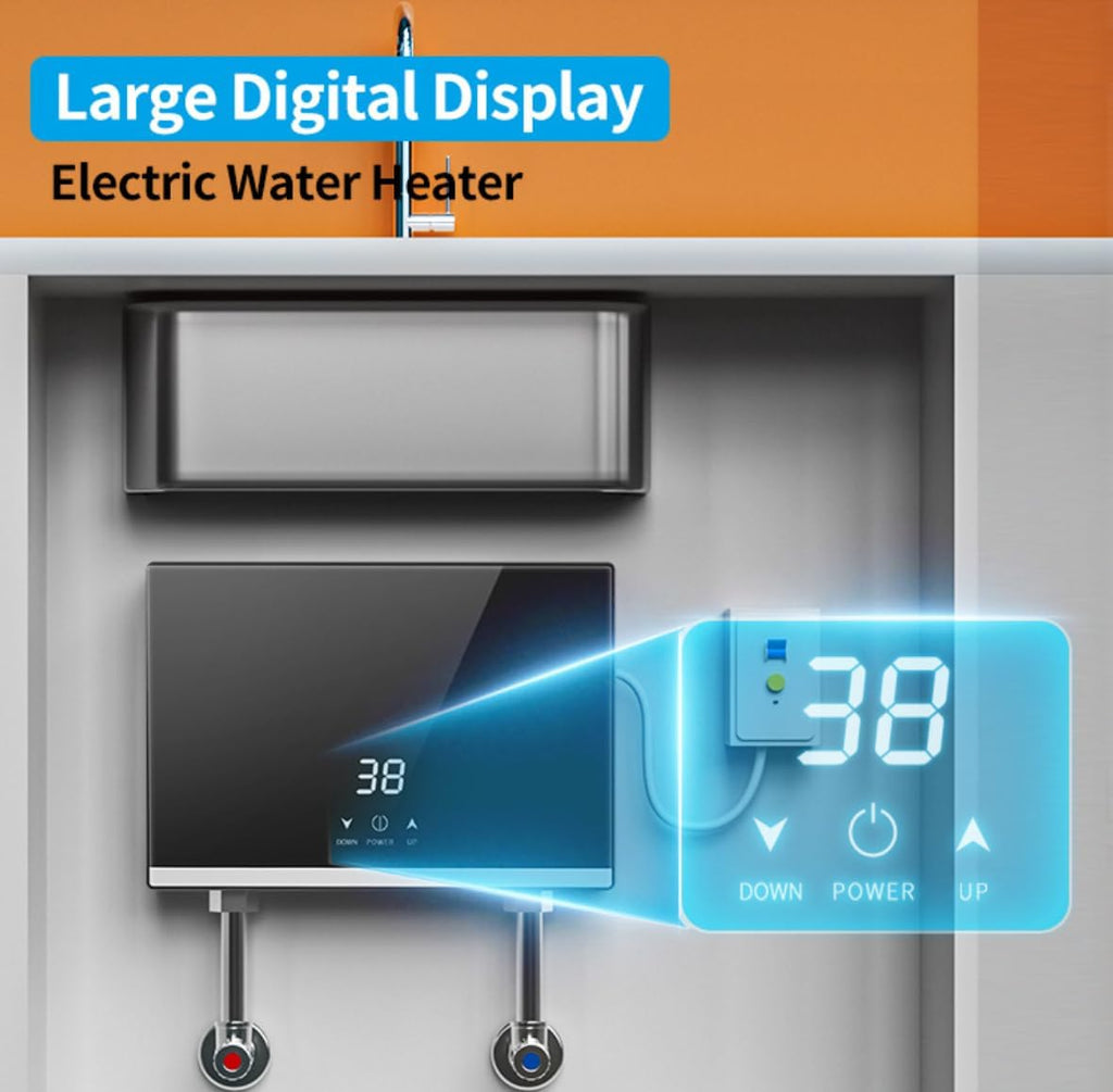 Electric Instant Hot Water Heater Shower Electric Tankless Shower Hot Water Faucet Kitchen Bathroom Instantaneous Water Heater Tap