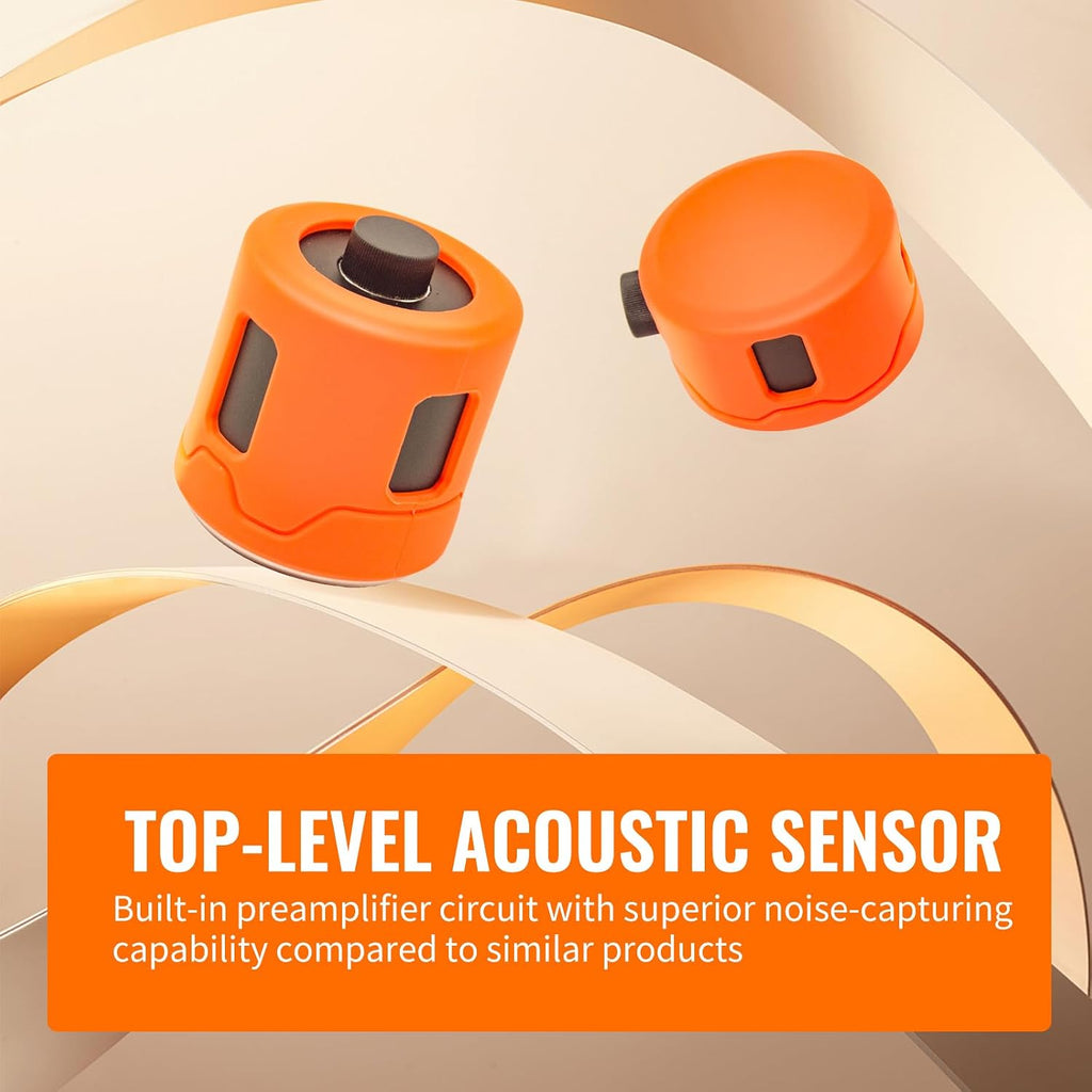 Underground Water Leak Detectors for Home PQ125A Wall Pipe Water Leakage Detection with Touchscreen Earphone and Carrying Case Multi Sensor Acoustic Pipeline Sound Intensifier