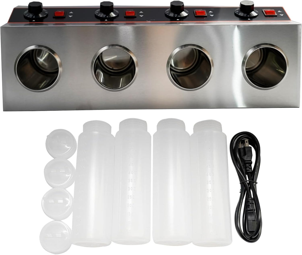 Electric Sauce Warmer Dispenser for Food Service – Stainless Steel Hot Sauce Heater with Adjustable Temperature Control