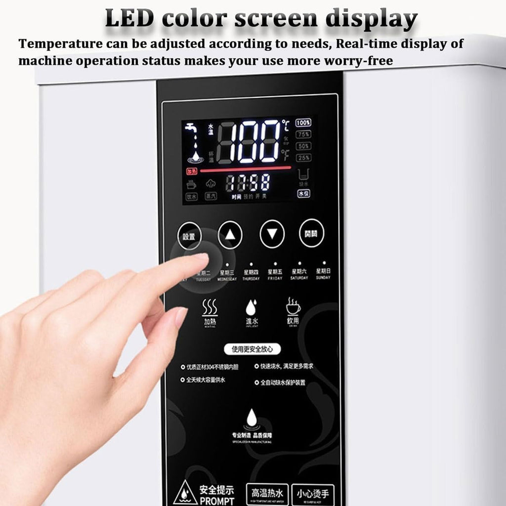 Commercial Hot Water Dispenser, Autofill Boiler with Digital Control, Auto Temperature Control for Tea & Coffee, Instant Hot Water System (White)