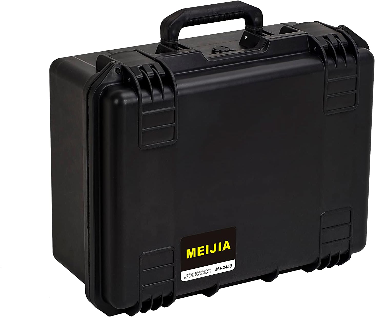 MEIJIA Premium Waterproof Hard Compact Camera Case with customizable fit foam,Full Protection with Light&Convenient Design,19.3'x15.25'x9.01',Elegant Black
